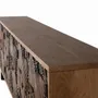 Buffets - Buffet bois d'acacia naturel et noir plus métal - GINER Y COLOMER
