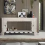 Console table - Console table in aged white mango wood - GINER Y COLOMER