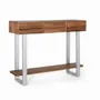 Console table - Console table in natural acacia wood and metal - GINER Y COLOMER