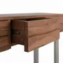 Console table - Console table in natural acacia wood and metal - GINER Y COLOMER
