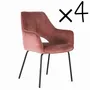 Chairs - Set of 4 brown velvet and metal chairs - GINER Y COLOMER