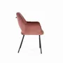 Chairs - Set of 4 brown velvet and metal chairs - GINER Y COLOMER