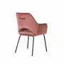 Chairs - Set of 4 brown velvet and metal chairs - GINER Y COLOMER