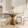 Chairs - Set of 4 beige fabric and wood chairs - GINER Y COLOMER