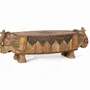 Wardrobe - Multi-colored hand-painted mango wood bench - GINER Y COLOMER
