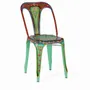 Chairs - Set of 2 multi-colored hand-painted metal chairs - GINER Y COLOMER
