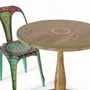 Chairs - Set of 2 multi-colored hand-painted metal chairs - GINER Y COLOMER