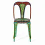Chairs - Set of 2 multi-colored hand-painted metal chairs - GINER Y COLOMER