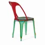 Chairs - Set of 2 multi-colored hand-painted metal chairs - GINER Y COLOMER