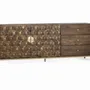 Sideboards - Sophisticated mango wood and metal sideboard in walnut and gold - GINER Y COLOMER