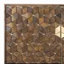 Sideboards - Sophisticated mango wood and metal sideboard in walnut and gold - GINER Y COLOMER