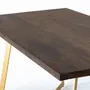Dining Tables - Mango wood dining table with metal base 200cm - GINER Y COLOMER