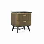 Night tables - Bedside table with 2 drawers handmade in wood and marble - GINER Y COLOMER
