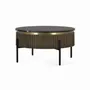Coffee tables - Bronze-covered wooden coffee table with marble top - GINER Y COLOMER