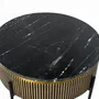 Coffee tables - Bronze-covered wooden coffee table with marble top - GINER Y COLOMER