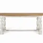 Tables Salle à Manger - Table à manger rectangulaire avec pieds tournés en blanc 200 cm - GINER Y COLOMER