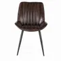 Chairs - Natural dark brown leather chair - GINER Y COLOMER