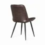 Chairs - Natural dark brown leather chair - GINER Y COLOMER