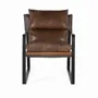 Fauteuils - Fauteuil cuir marron et métal - GINER Y COLOMER
