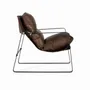 Fauteuils - Fauteuil cuir marron et métal - GINER Y COLOMER