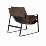 Fauteuils - Fauteuil cuir marron et métal - GINER Y COLOMER