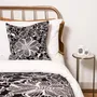 Throw blankets - 160x180cm Reversible Wool Blanket, 'Floral Figment' - SHAKU