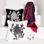 Fabric cushions - Rose Bramble Velvet Cushion Cover, 40x40cm - SHAKU