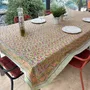 Linge de table textile - Nappes coton imprimées au tampon de bois, 160 x 250 cm - MAISON LILO