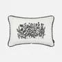 Fabric cushions - 'Meadow' Hand Embroidered Italian Cushion, 50 x 35 cm - SHAKU