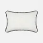 Fabric cushions - 'Meadow' Hand Embroidered Italian Cushion, 50 x 35 cm - SHAKU