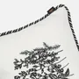 Fabric cushions - 'Meadow' Hand Embroidered Italian Cushion, 50 x 35 cm - SHAKU