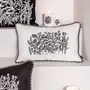Fabric cushions - 'Meadow' Hand Embroidered Italian Cushion, 50 x 35 cm - SHAKU