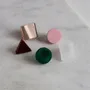 Jewelry - BASIC / Everyday Icons – Upcycled Geometric Stud Earrings - PAMELA COROMOTO