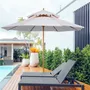 Parasols - Parasol en bois peuplier droit 2 toits - AOSOM BUSINESS