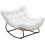 Lawn armchairs - Rocking garden chair with thick cushions - AOSOM BUSINESS