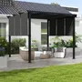 Pergolas - Pergola 3 toiles coulissantes - dim. 2,97L x 2,97l x 2,38H m - AOSOM BUSINESS