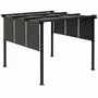 Pergolas - Pergola 3 toiles coulissantes - dim. 2,97L x 2,97l x 2,38H m - AOSOM BUSINESS