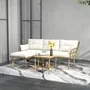 Lawn sofas - 4-seater corner garden furniture set in exotic style, woven resin - AOSOM BUSINESS