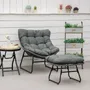 Lawn armchairs - Garden armchair with footrest 2 cushions included - AOSOM BUSINESS