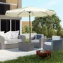 Parasols - Parasol octogonal inclinable Ø 2,68 x 2,32H m acier noir tissu - AOSOM BUSINESS