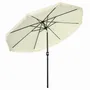 Parasols - Parasol octogonal inclinable Ø 2,68 x 2,32H m acier noir tissu - AOSOM BUSINESS