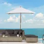 Lawn armchairs - Rectangular tilting parasol dim. 2L x 1.5W x 2.3H m - AOSOM BUSINESS