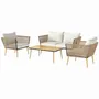 Lawn sofas - 4-seater garden furniture set, 4 pieces, Scandinavian design, resin - AOSOM BUSINESS
