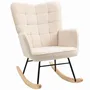 Armchairs - Designer rocking chair with a bouclé wool effect - AOSOM BUSINESS