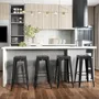 Stools - Set of 4 industrial bar stools - AOSOM BUSINESS