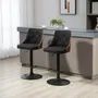 Stools - Set of 2 vintage design Chesterfield bar stools in black wood - AOSOM BUSINESS