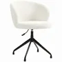 Office seating - Black steel designer office chair with curly wool effect - AOSOM BUSINESS