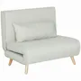 Armchairs - Nordic style convertible armchair adjustable off-white cushion - AOSOM BUSINESS