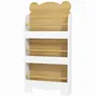Bureaux d'enfants - Bibliothèque pour enfant 3 niveaux design ourson blanc effet bois naturel - AOSOM BUSINESS