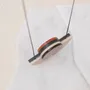 Bijoux - Blok Necklace – Reversible pendant with bold minimalist design - PAMELA COROMOTO